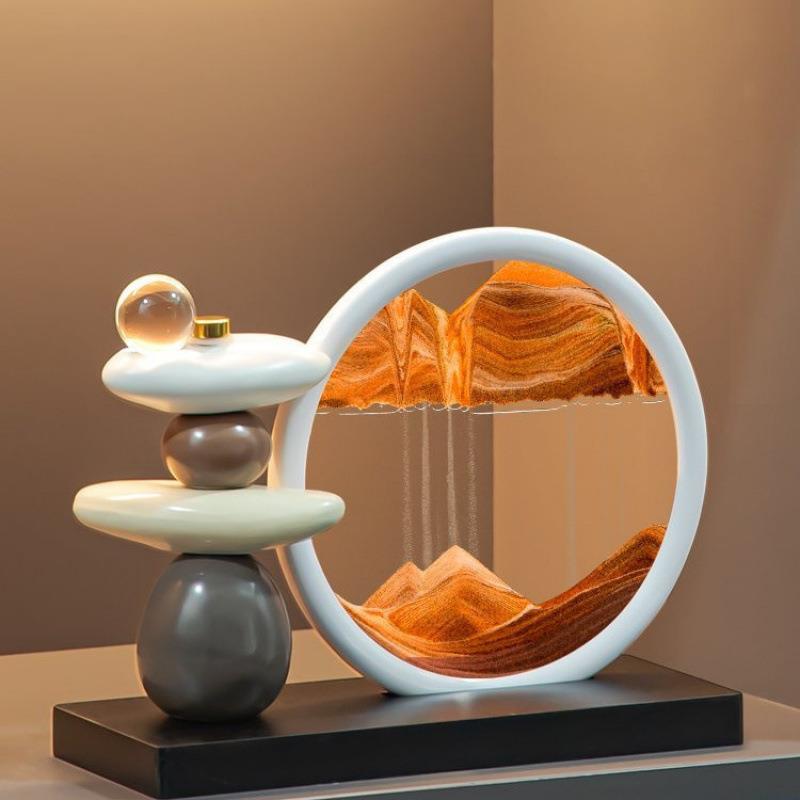 轻奢装饰品办公室流沙画摆件客厅电视柜酒柜玄关