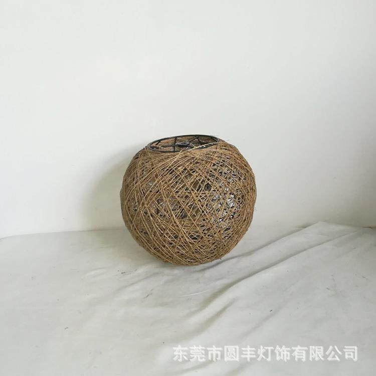厂家直销简约麻球灯罩藤球创意台灯吊灯灯罩灯饰配件可DingZhi