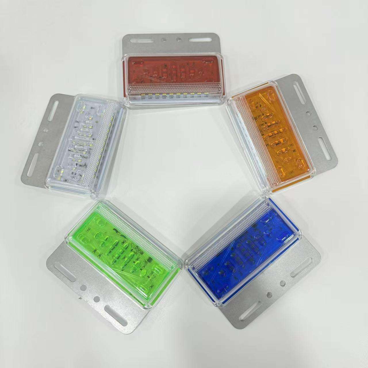 菱形边灯卡车边灯12-24VLED货车示宽灯货车边灯导光流水