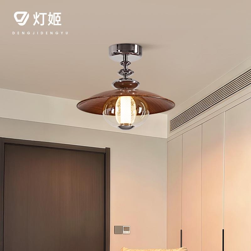 法式复古过道灯走廊玄关入户灯中古风吸顶灯创意设计师艺术阳台灯