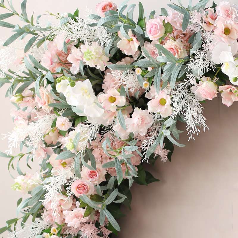 三角花排结婚拱门舞台背景板挂花商场活动布置绢花手工插花艺