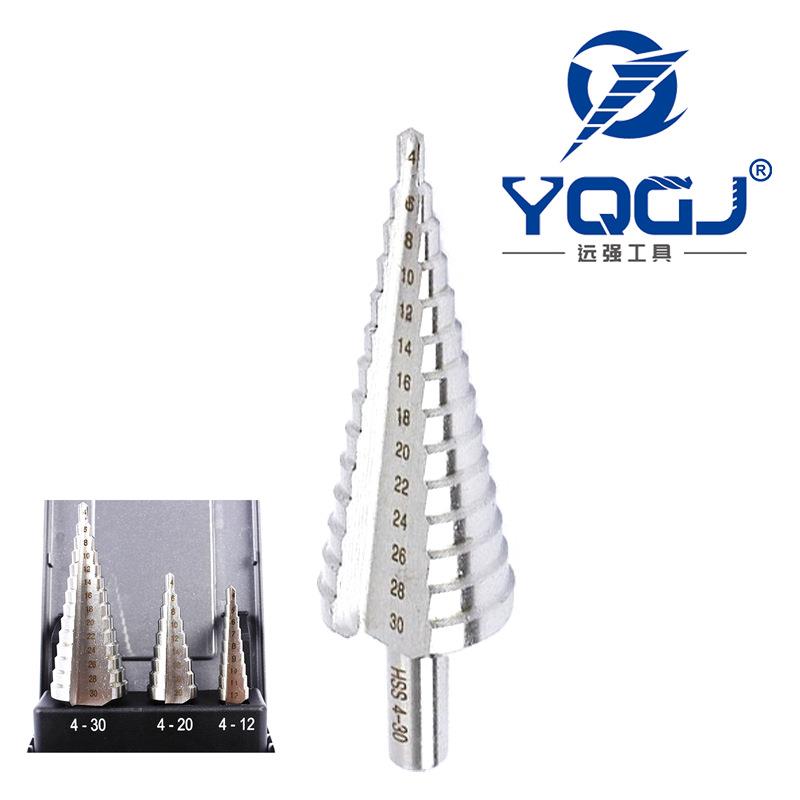 工厂生产阶梯钻宝塔钻三角柄直槽白钻玫瑰盒3件套可钻头