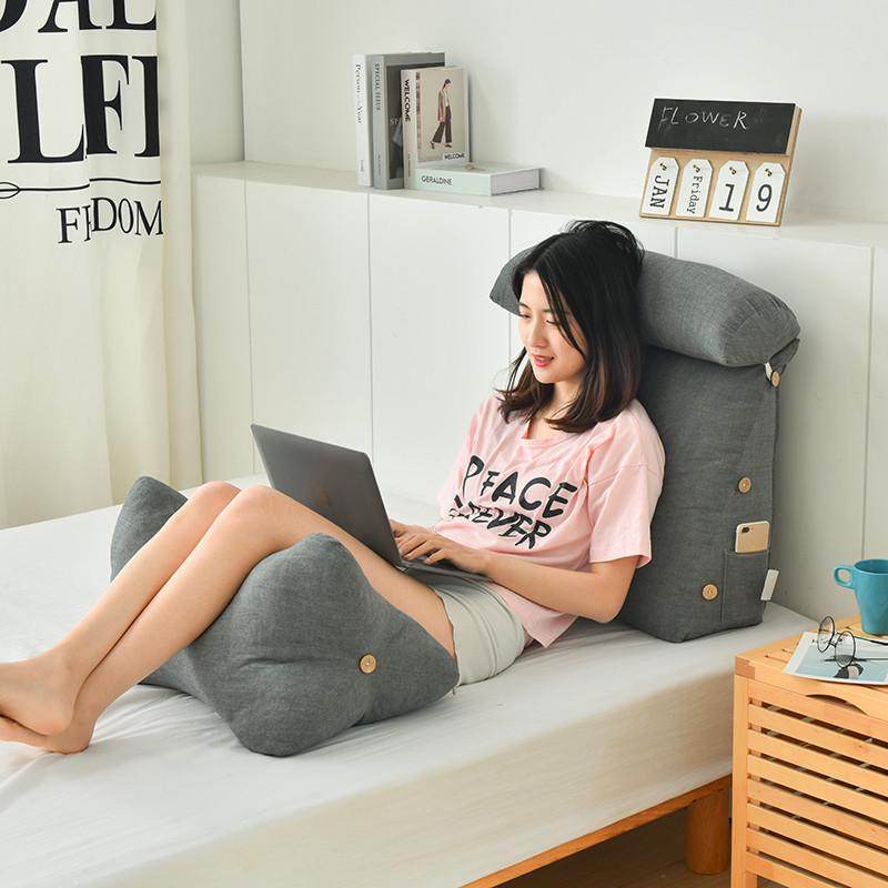 日式水洗棉床头板靠垫软包护腰床上靠枕三角沙发大靠背垫拆洗组合,居家布艺,靠垫/抱枕,淘宝优惠券,粉丝福利购,淘宝优惠卷