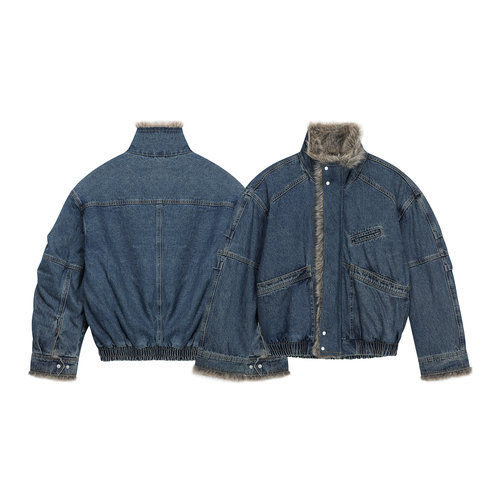 座山雕冬季水洗毛领棉服