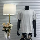 重磅纯棉情侣圆领短袖 JADEQILIN MKSN刺绣白灰 休闲潮流百搭T