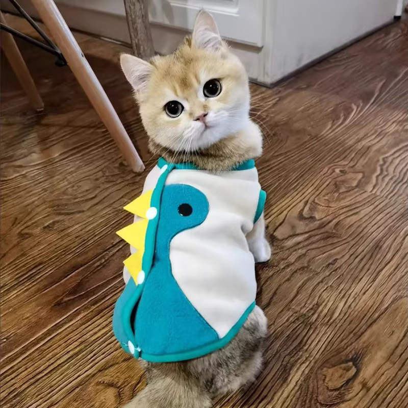 猫咪衣服秋冬装布偶猫蓝猫幼猫宠物防掉毛保暖服装小狗狗可爱马甲
