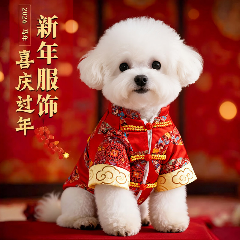 狗狗衣服加厚新年红色唐装比熊冬季保暖喜庆拜年猫咪狗狗过年服装,宠物/宠物食品及用品,狗宠物服装/雨衣,淘宝优惠券,粉丝福利购,淘宝优惠卷