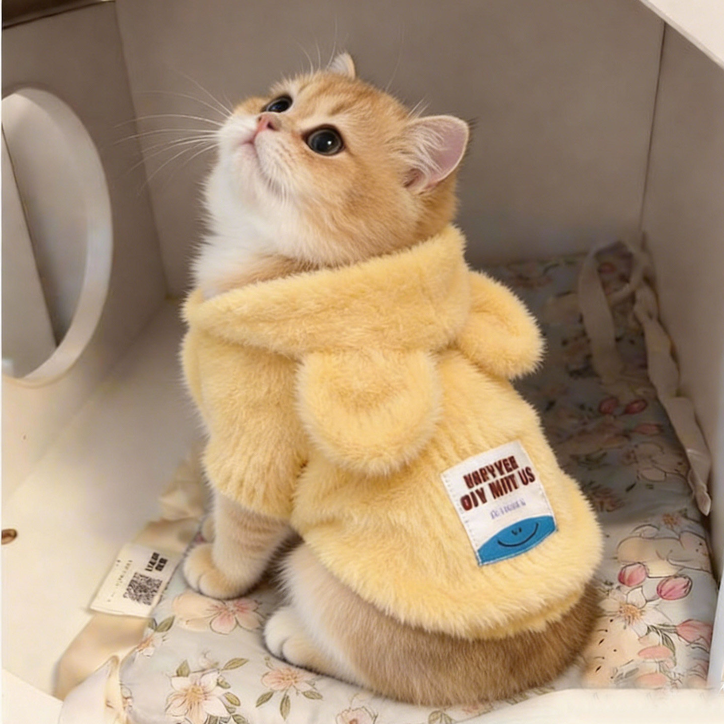 猫咪衣服连帽卫衣秋冬保暖可爱毛绒白狗耳朵衣金渐层布偶通用防寒,宠物/宠物食品及用品,猫宠物服装/雨衣（新）,淘宝优惠券,粉丝福利购,淘宝优惠卷