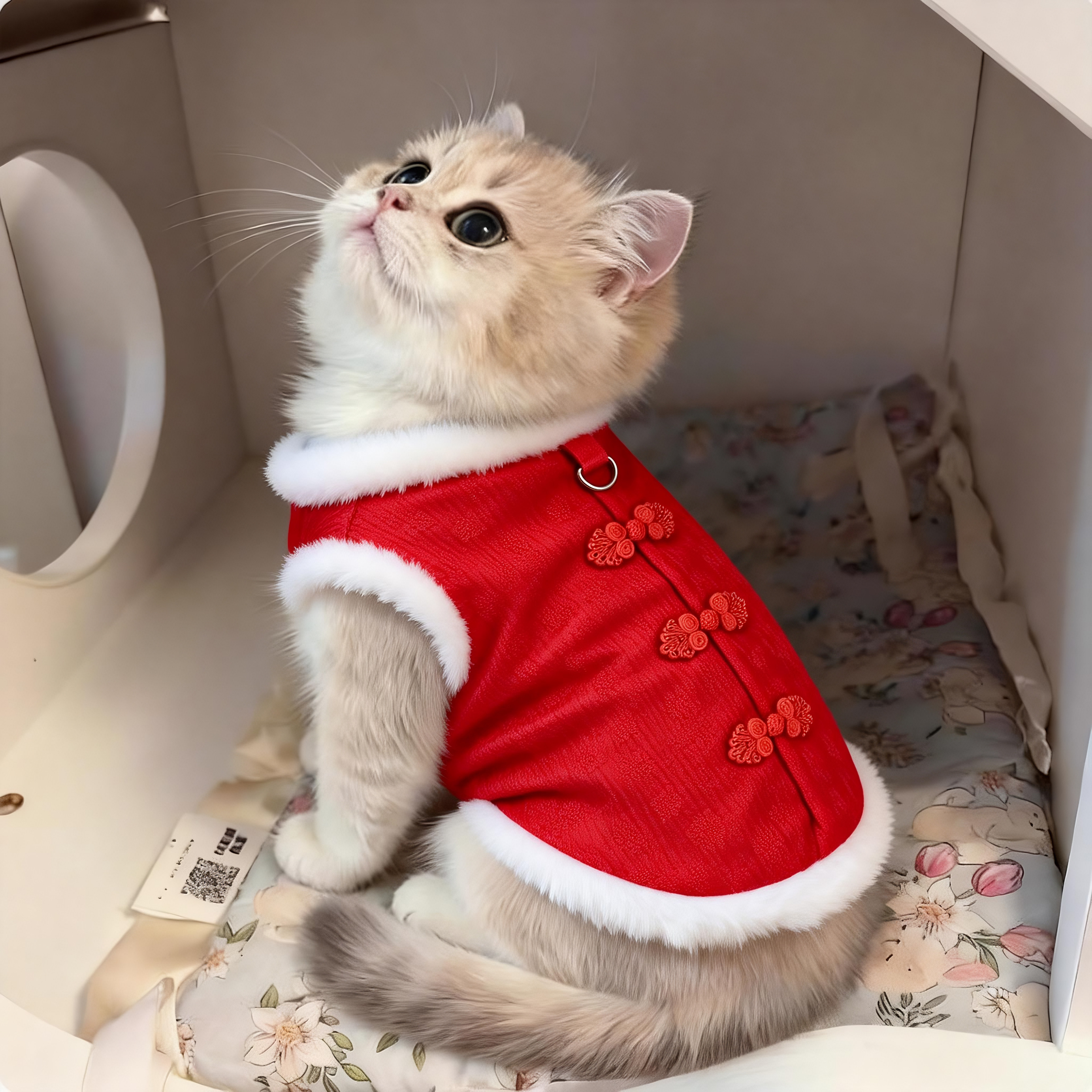 猫咪衣服秋冬款拜年服喜庆防掉毛