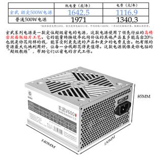 硕一 玄武V600台式机电脑主动式PFC主机箱ATX电源500W 400W  300W