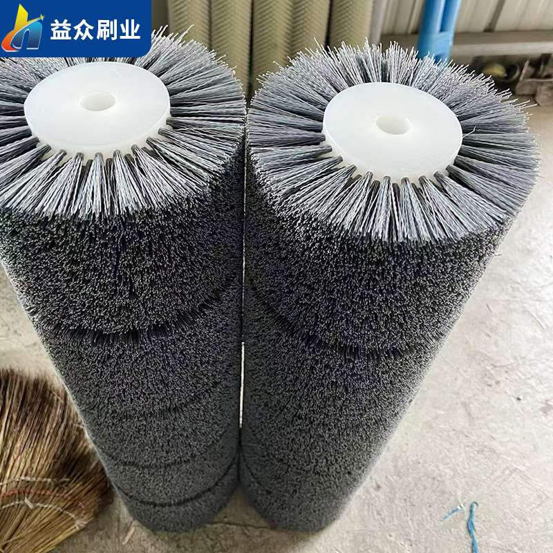 工业弹簧钢丝刷辊钢丝缠绕刷辊清洗除锈抛光打磨拉丝钢丝不锈钢辊