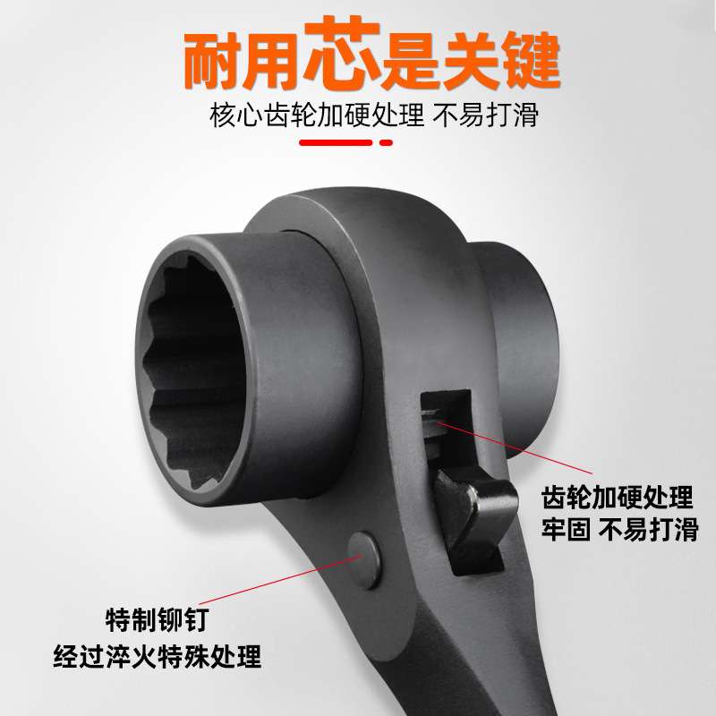 德国威逊工业级重型尖尾棘轮套筒快速扳手套装双向机械维修架子工