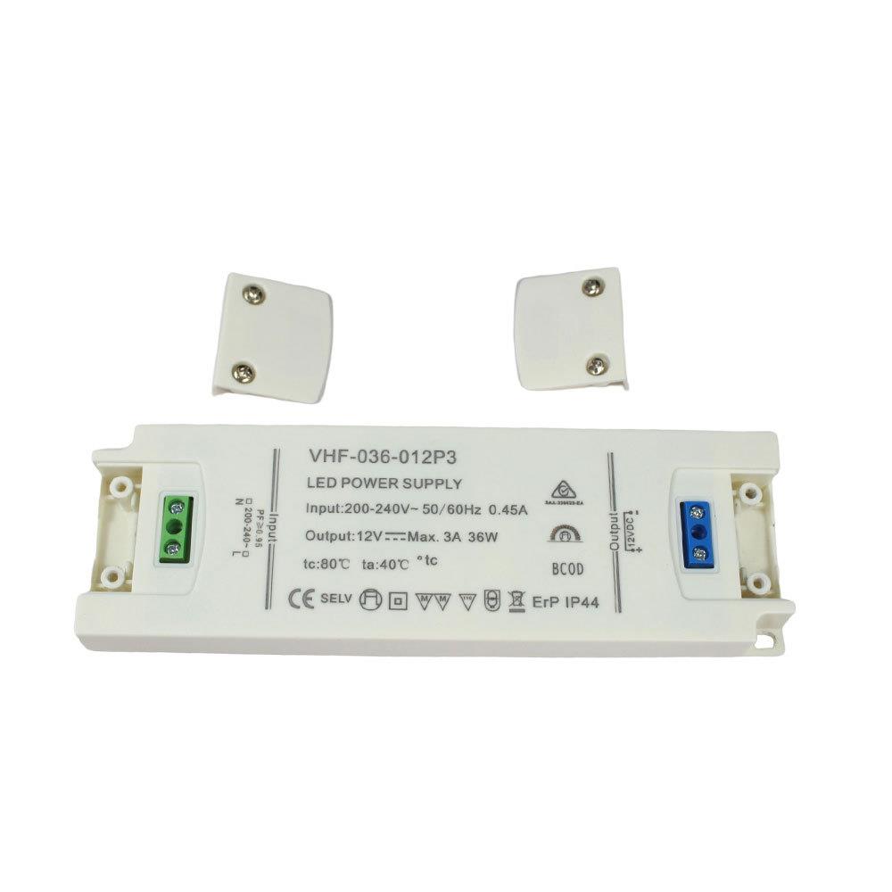 36W12V24V CE EMC CCC ROHS SAA ERP IP44 65塑料壳高PF薄LED电源