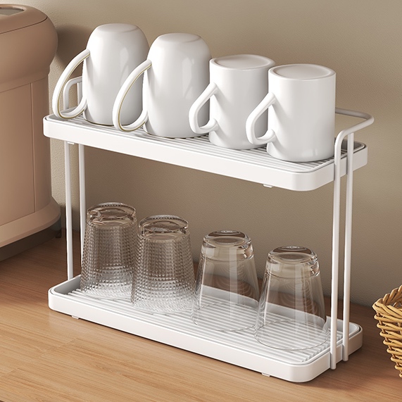 跨境日式鐵藝瀝水杯架家用廚房