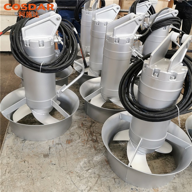 极速新款污水处理设l备橡胶电缆线 潜水搅拌E机推流器曝气机回流