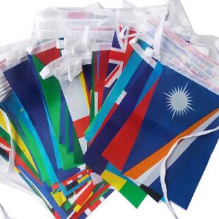 新品1 Set Different Countries HanDging Flag / Banner Office