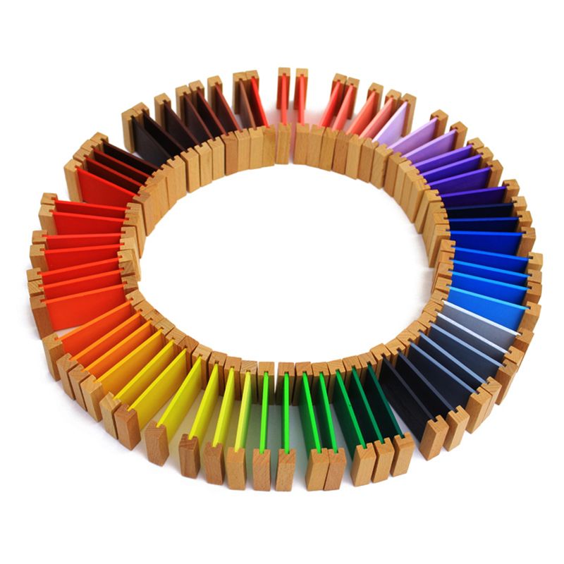 极速Montesfsori Sensorial Material Learning Color Tablet Box