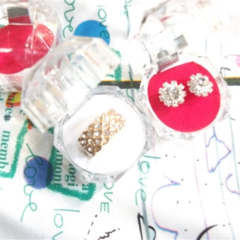 速发Fashion new jewelry packaging box plastic octagonal tran