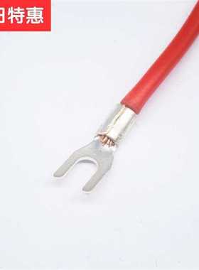 极速全铜冷压接线端l子aut10-4叉型y形端头u型压线裸端子铜线鼻子