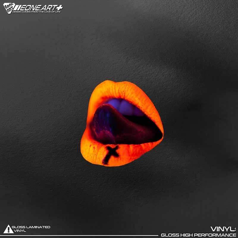 EONE反光车贴美女橙色唇彩嘴部特写 车身玻璃 笔记本电脑防水贴纸,3C数码配件,USB多功能数码宝,淘宝优惠券,粉丝福利购,淘宝优惠卷