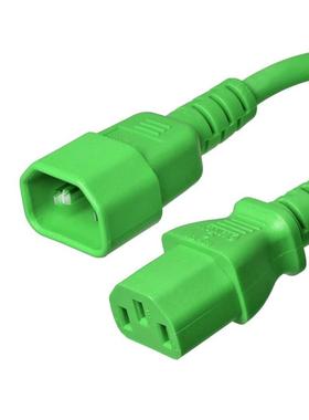 C13转C14品字尾公母电源延长线红色蓝色黄色绿色橙色服务器电源线