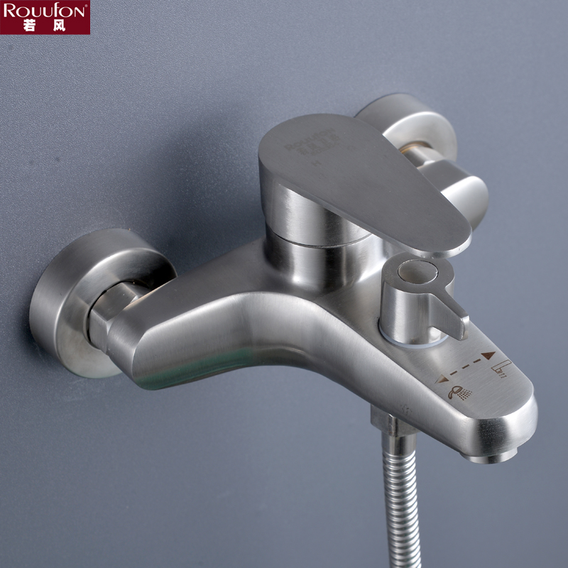 SUS304不锈钢混水阀冷热水龙头淋浴开关龙头浴室浴缸三联花洒套装