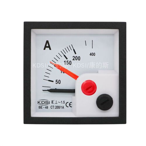 厂家供应 刻度盘指针显示电流表BE-48 AC200/1A双针 交流电流表头
