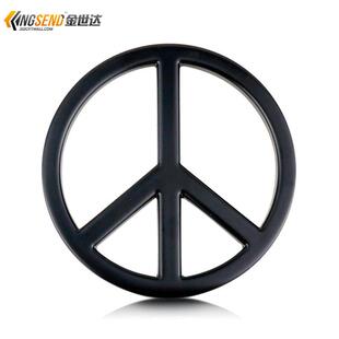 汽车个性金属反战车标和平标志车贴反核战车身贴尾标叶子板装饰贴