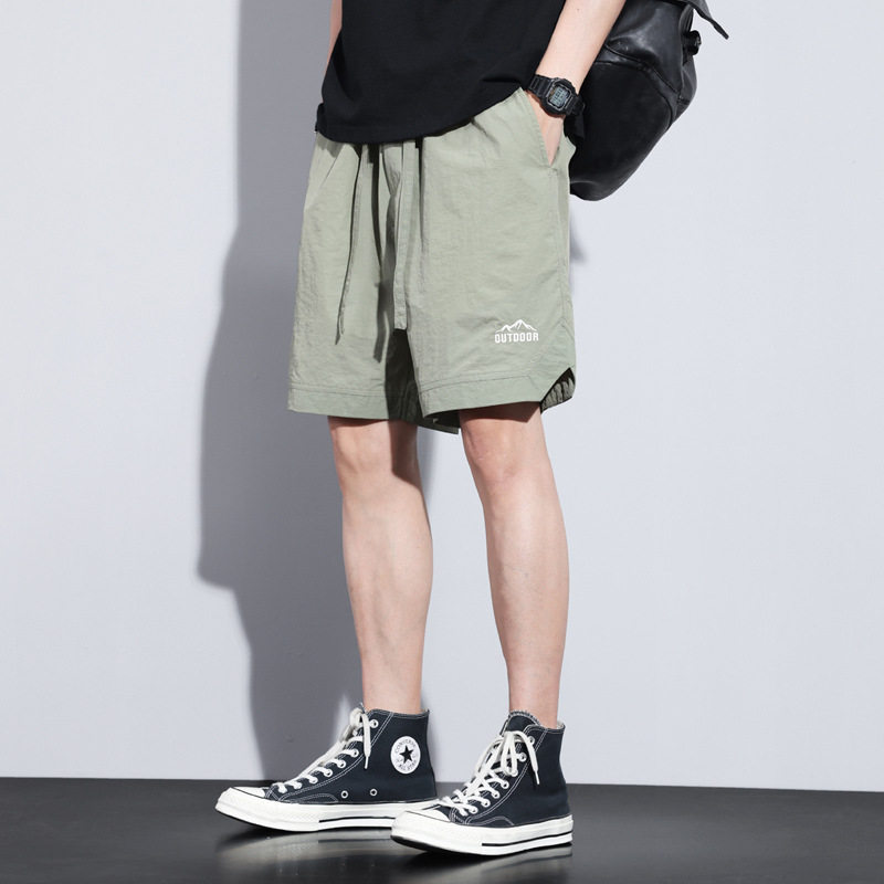 休闲短裤男士夏季薄款外穿宽松五分裤男款中裤沙滩裤大裤衩潮流