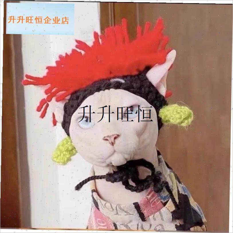 毛猫斯芬克斯头套狗o狗德文朋克雷鬼摇滚风装饰变装猫咪搞笑帽子,,宠物/宠物食品及用品,帽子,淘宝优惠券,粉丝福利购,淘宝优惠卷