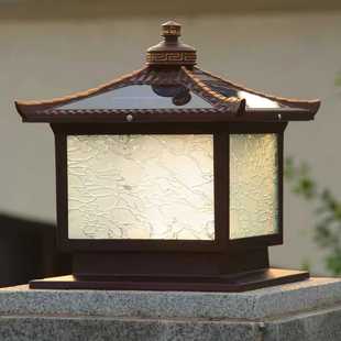 太阳能柱头灯别墅围栏围墙装饰灯户外防水新款庭院大门口门柱灯