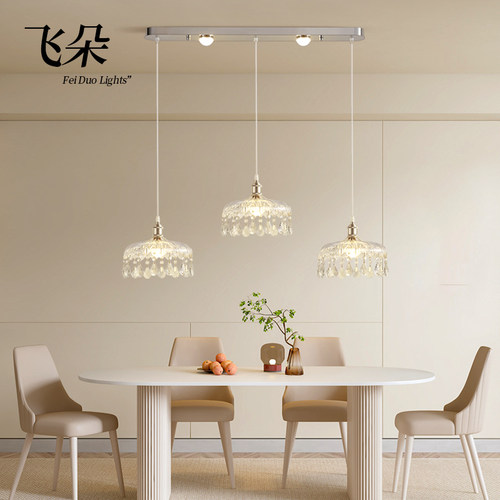 飞朵法式中古风饭厅吊灯覆古餐桌灯阳台过道水晶玻璃卧室床头灯具
