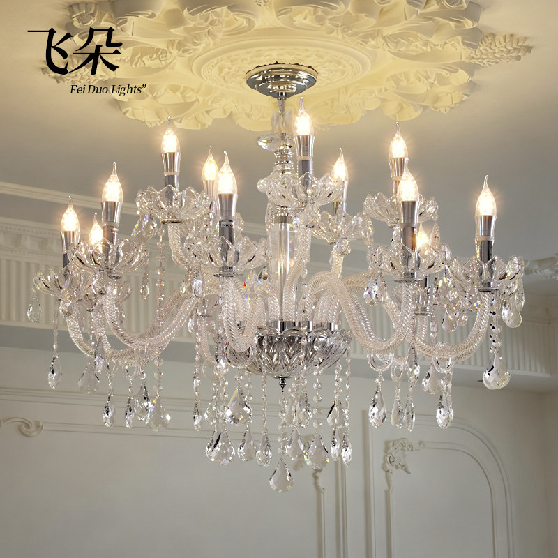 飞朵法式轻奢客厅吊灯水晶灯浪漫大气餐厅卧室灯蜡烛灯设计师主灯