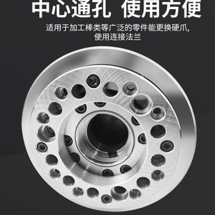 液压中空四爪卡盘油压动力夹头6寸8寸10寸数控车床卡盘强力夹具