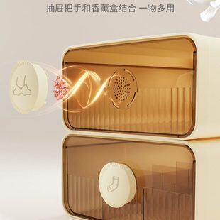 收纳盒分格贴身衣物袜子宿舍家用三合一衣柜抽屉整理神器 内衣内裤
