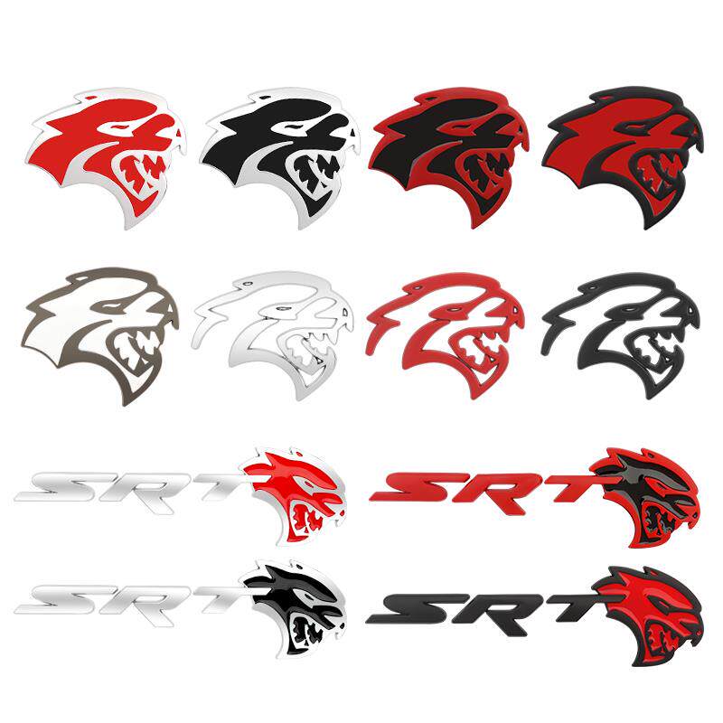 道奇挑战者Charger SRT 地狱猫车标改装金属叶子板侧标后尾标车贴