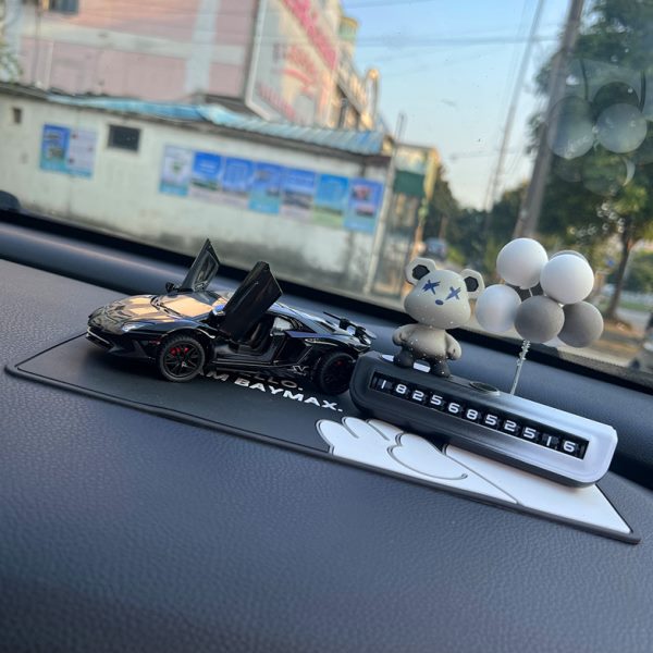车内装饰汽车兰博基尼台号码牌礼物男高端车载摆件中控合金车模型