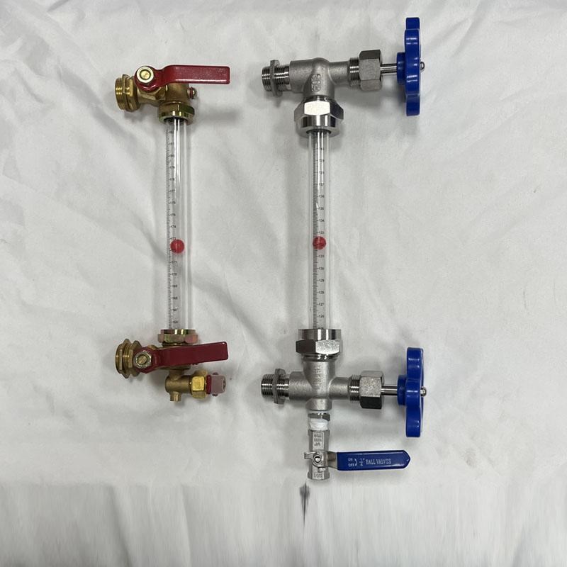 有机玻璃管式液位计消防水池刻度显示水位油亚克力直排污开关就地