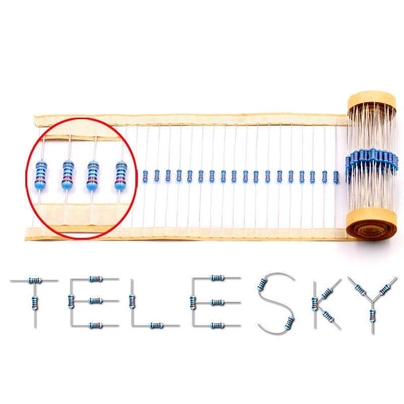 【TELESKY】金属膜电阻 1/4W 220欧姆 1% 五色环电阻器 (100个),3C数码配件,USB多功能数码宝,淘宝优惠券,粉丝福利购,淘宝优惠卷