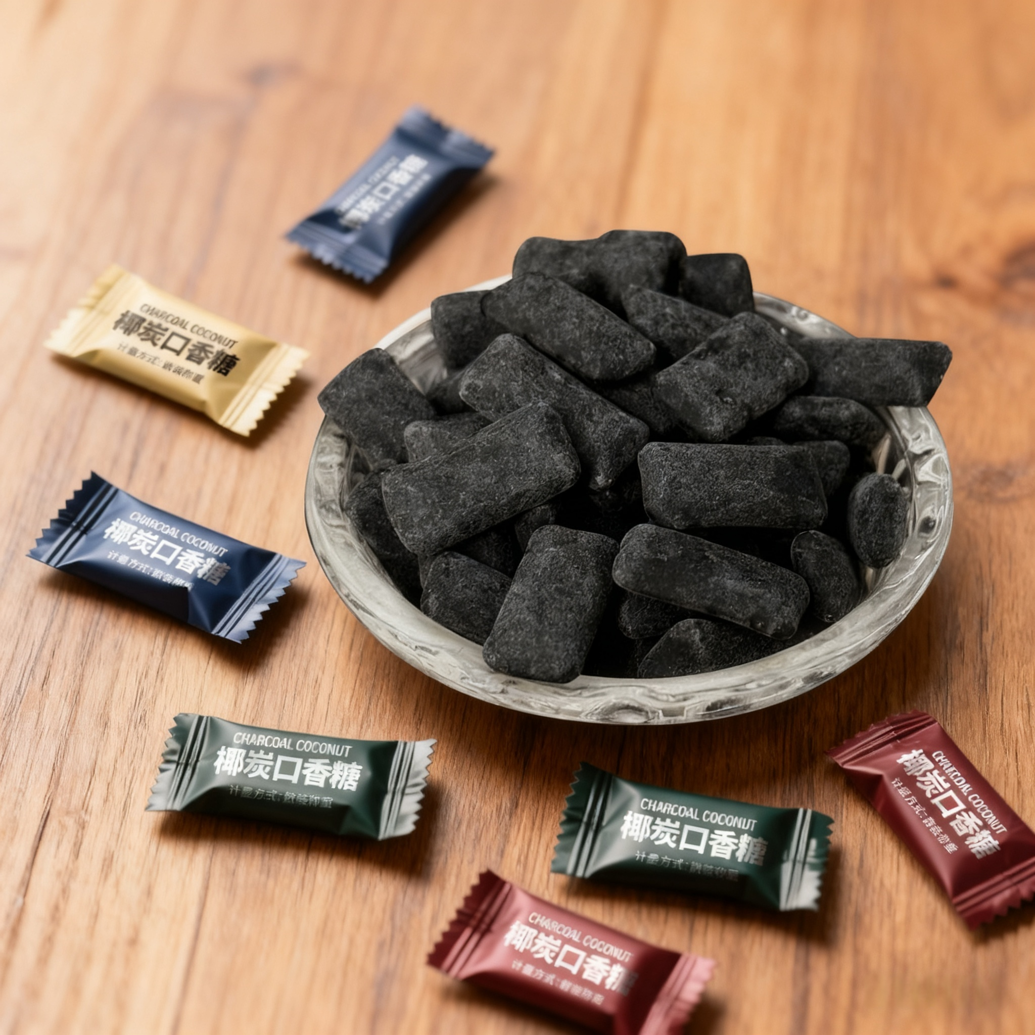 椰炭无糖口香糖木糖醇维C薄荷味