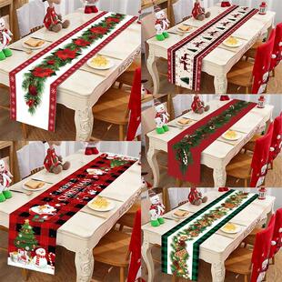 Polyester Runner Xmas Flag 2024 Christmas Cover Table