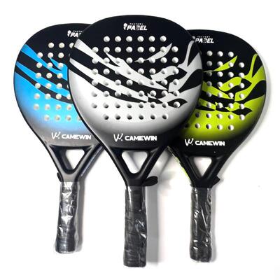 Professional Padel Tennis Racket, Soft Face Carbon Fiber, EV