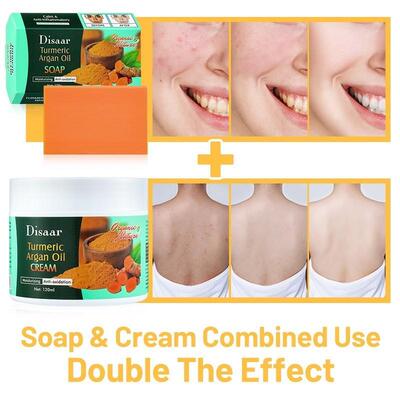 Disaar姜黄身体乳姜黄皂Turmeric Soap Turmeric Body Lotion Set