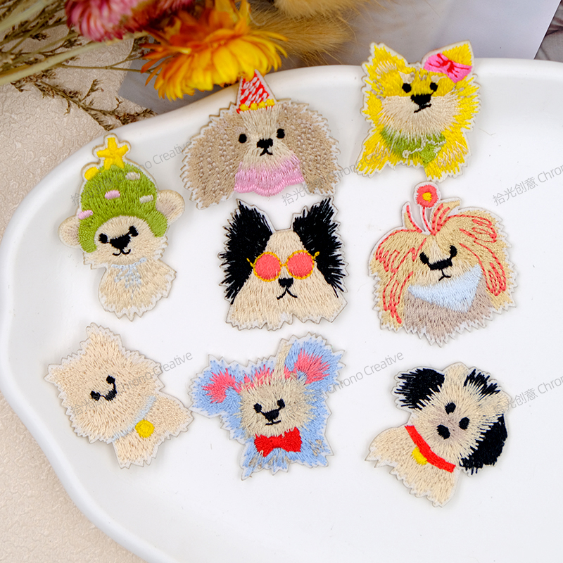 潦草小狗自粘补丁布贴