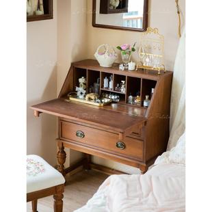 月干居覆古卧室化妆台家居中世纪茶餐具柜小公寓覆古风格 秘书书柜