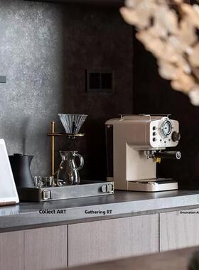 样板间厨房咖啡组合咖啡机半自动蒸汽牛奶起泡意大利迷你装饰装饰