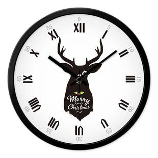 MOMEN/摩门欧式挂钟麋鹿时钟客厅创意静音机芯扫秒现代石英钟表