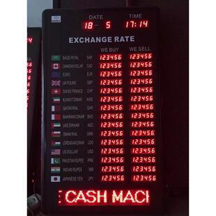 银行利率牌国外汇率外汇牌数字对换辉光管LED电子显示看板值班牌