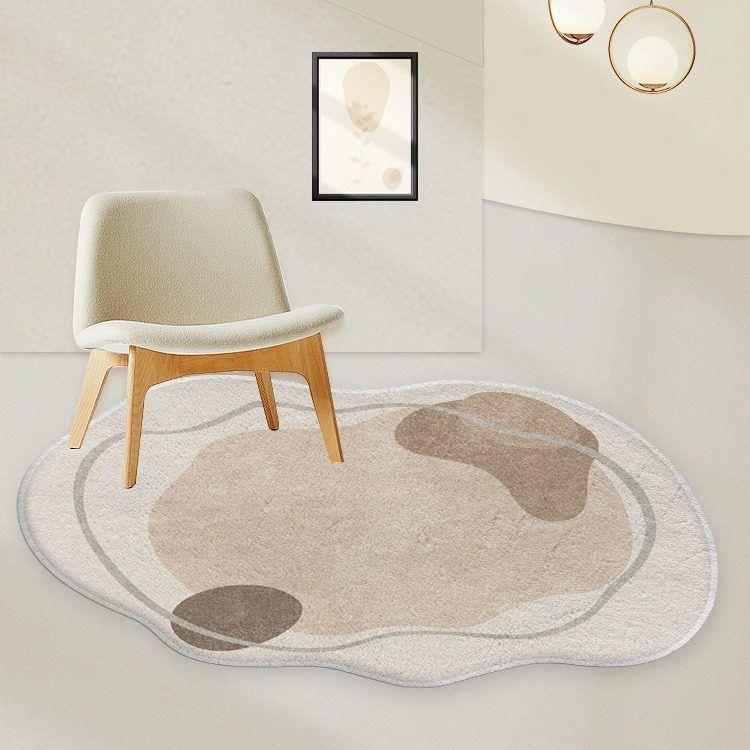 毯脚垫毯茶几圆形彷羊绒电脑椅地垫垫地毯床边客厅毛绒不规则卧室