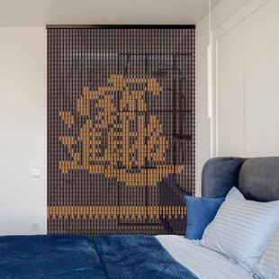 福字帘可定制字体珠帘门帘隔断帘客厅玄关挂帘装饰屏风网红遮挡帘